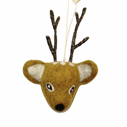 Bambi Wool Felted Deer Ornament