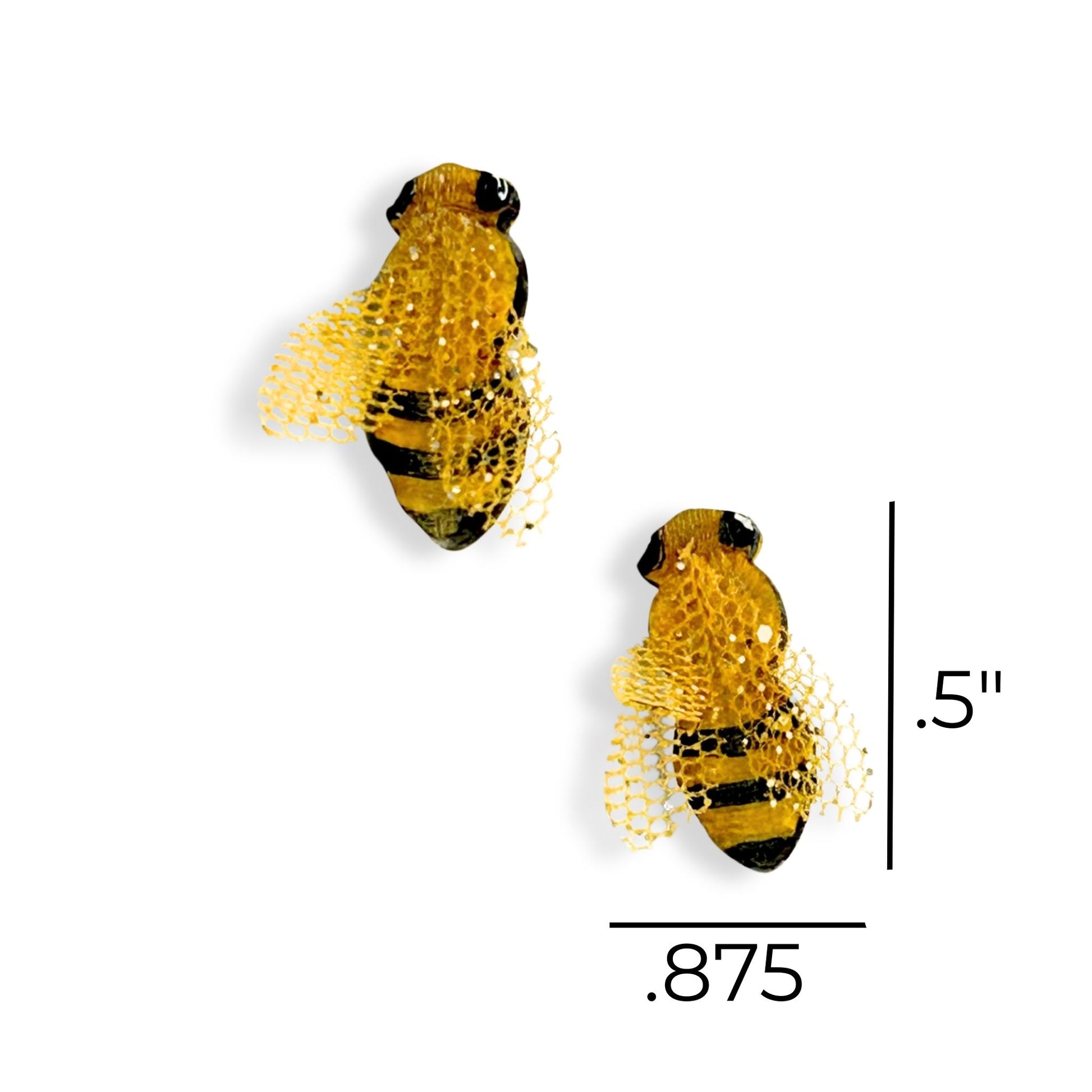 Bee Earring Hand Painted