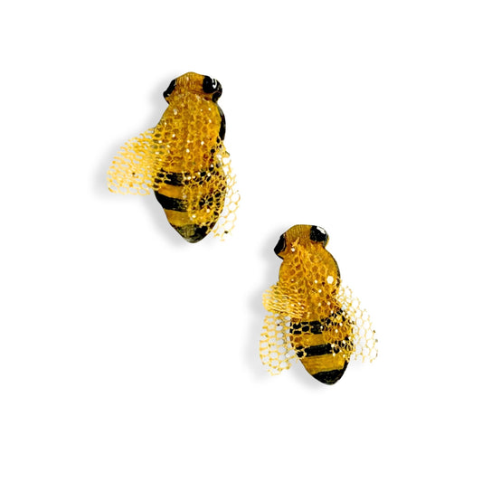 Bee Earrings Yellow and Black