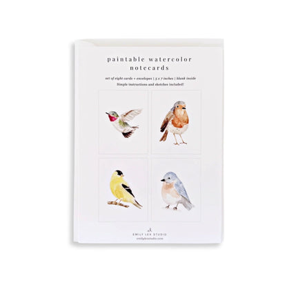Birds Paintable Watercolor Notecard Set