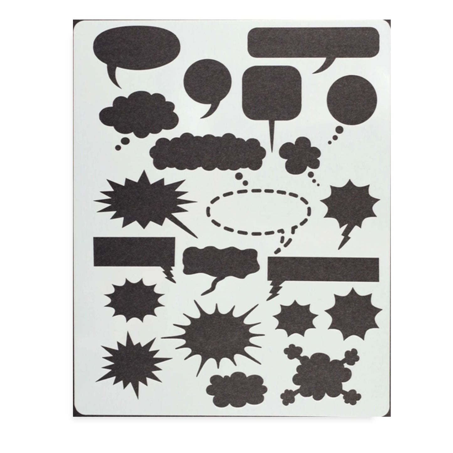 Blank Comic Book - Plastic Stencil with Word Bubbles