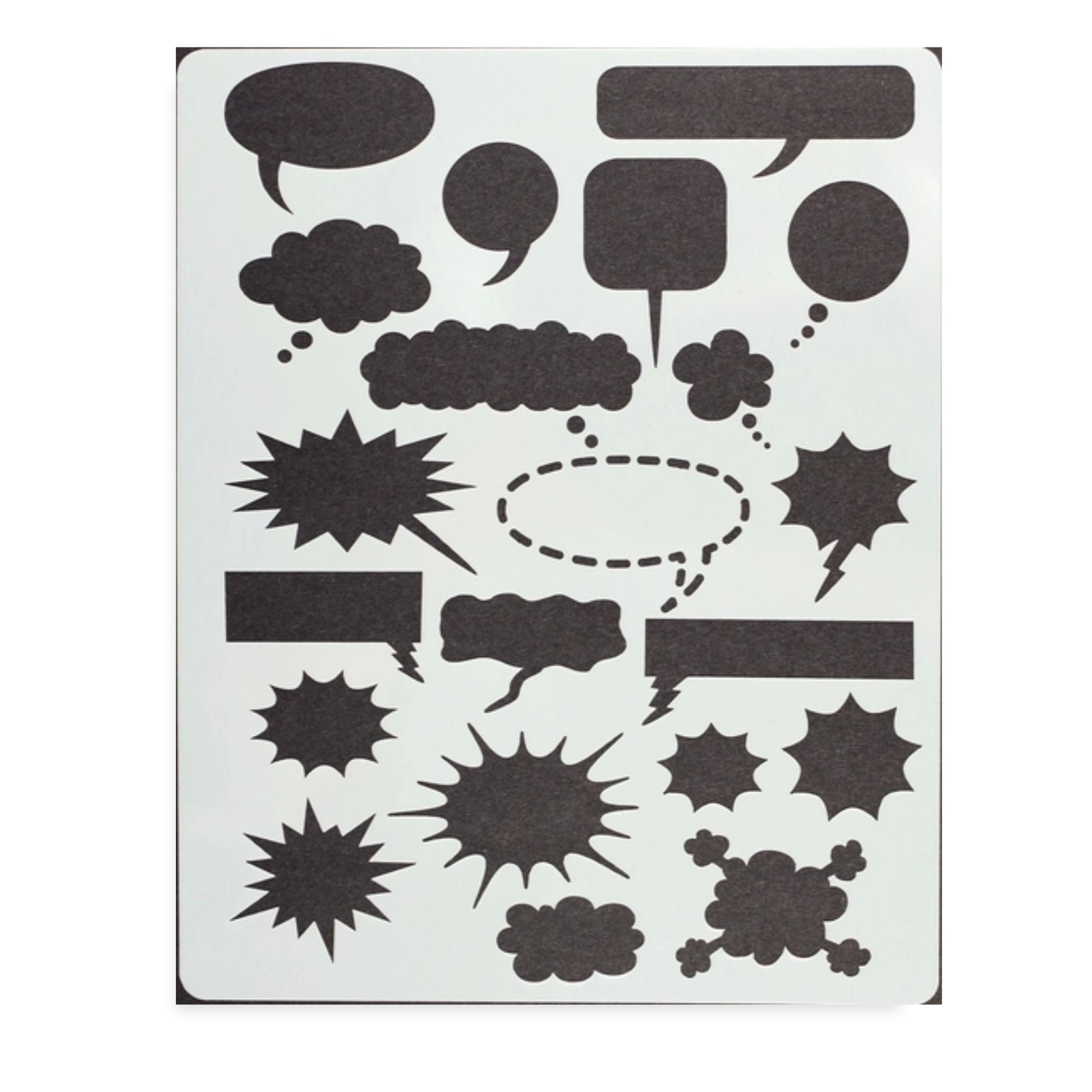 Blank Comic Book - Plastic Stencil with Word Bubbles