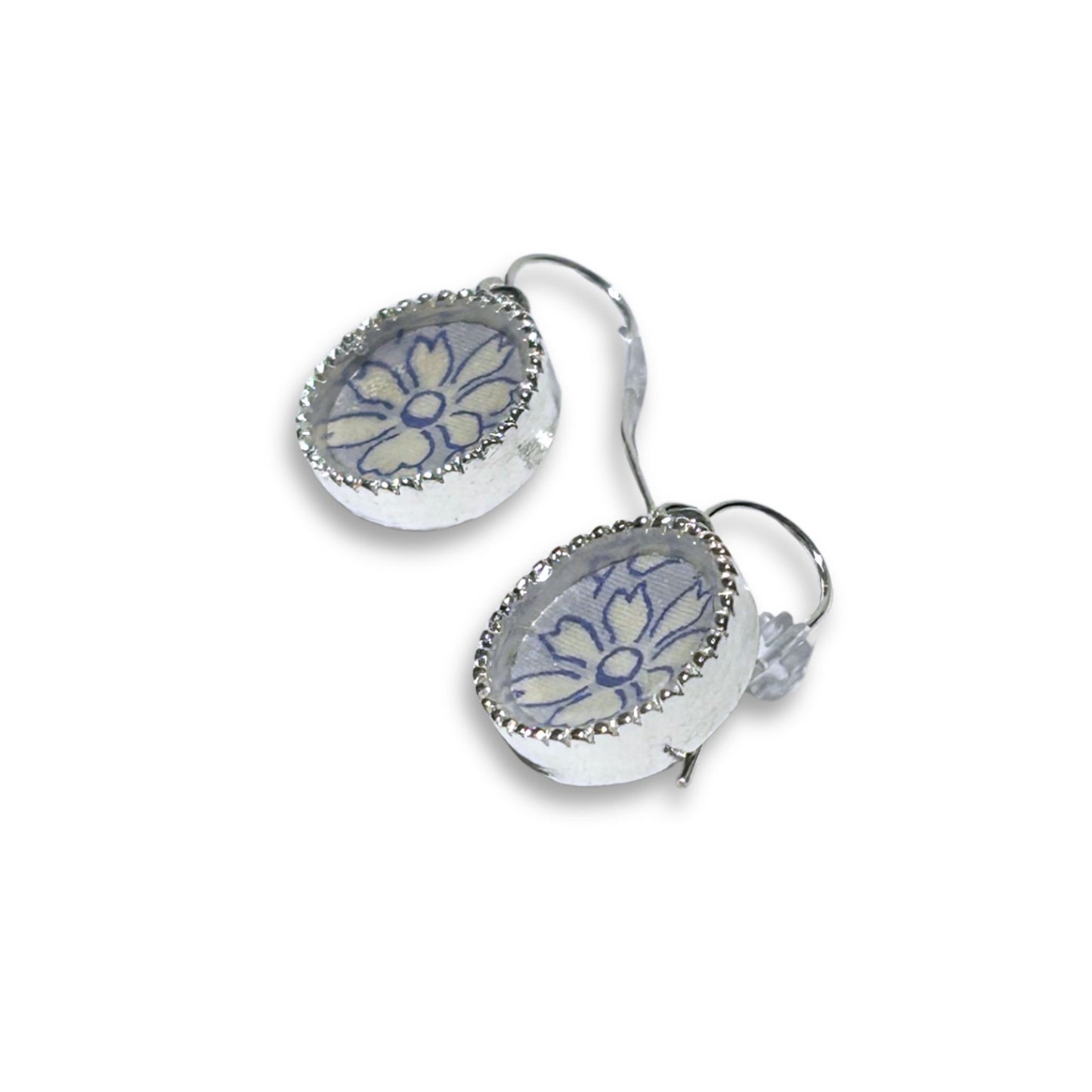 Blue Capel Earrings Silver