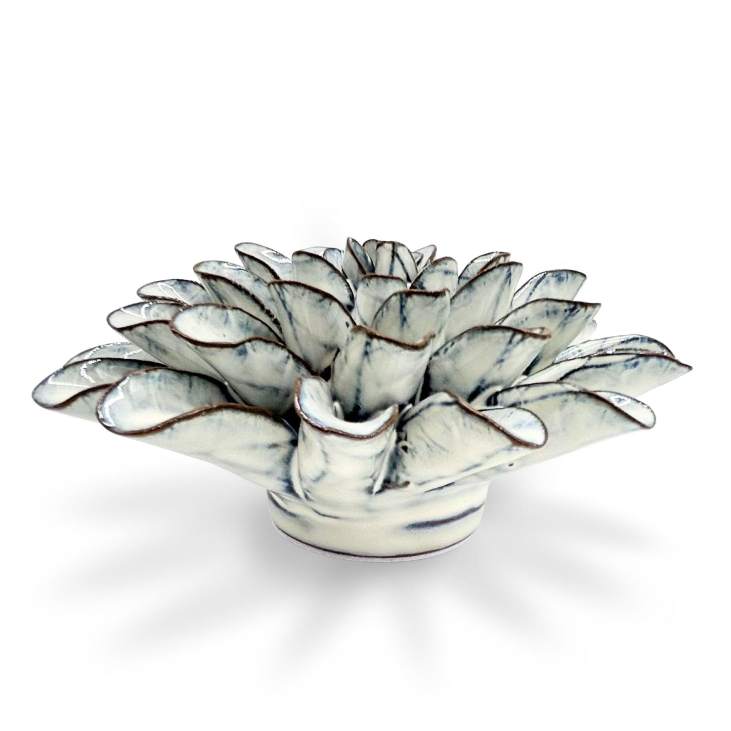 Blue White Lexi Corn Flower Ceramic Bloom