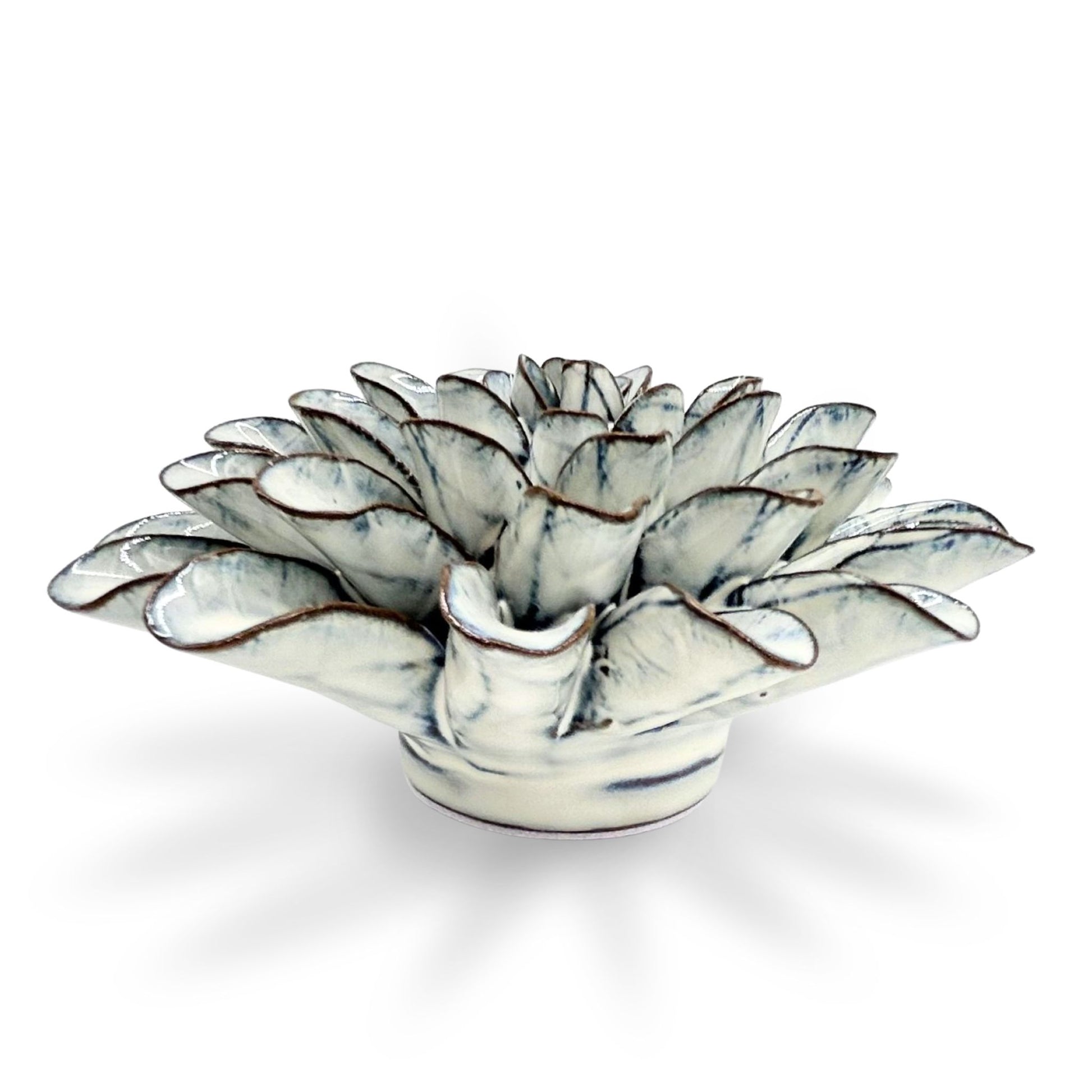 Blue White Lexi Corn Flower Ceramic Bloom