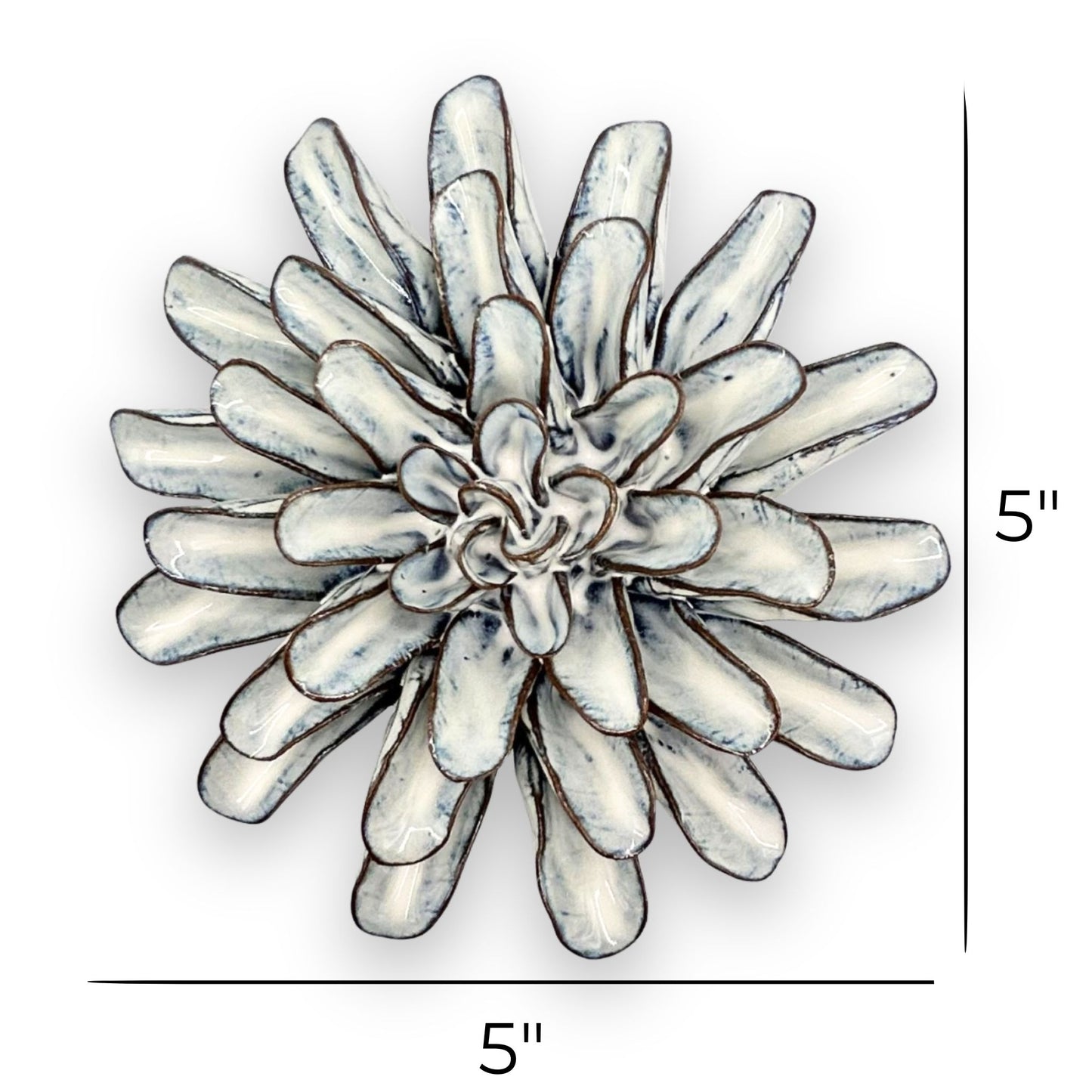 Blue and White Corn Flower Ceramic Floral Bloom