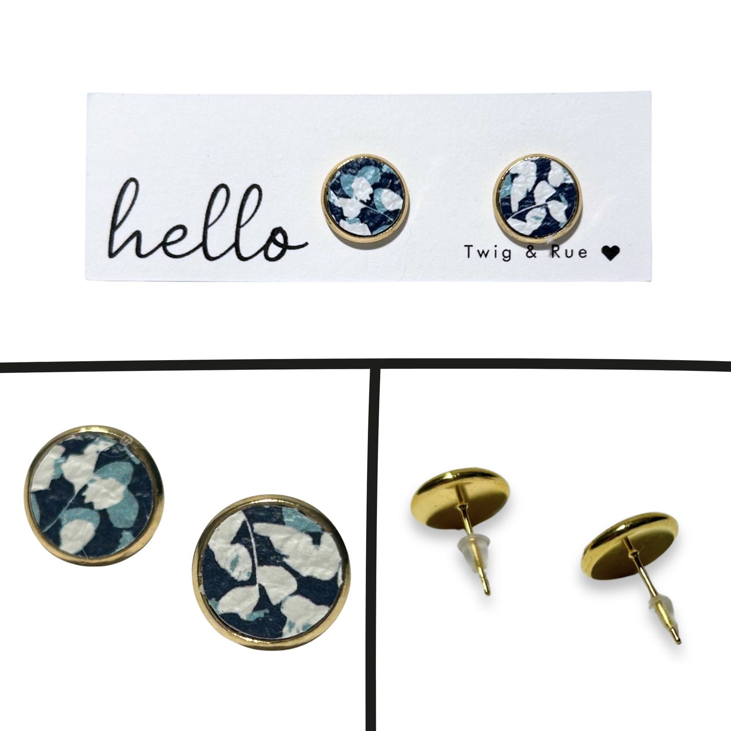 Leather Button Studs