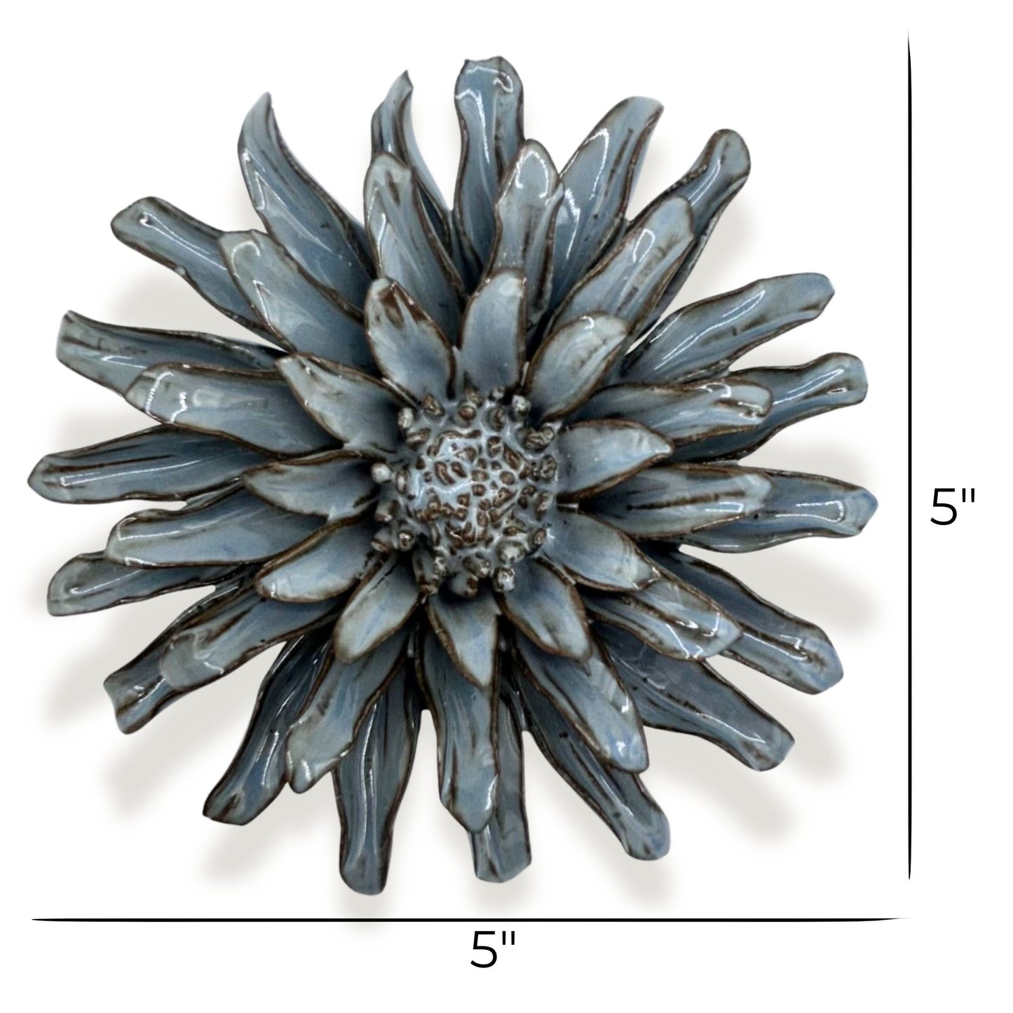 Blue and Grey Floral Bloom Wall Art