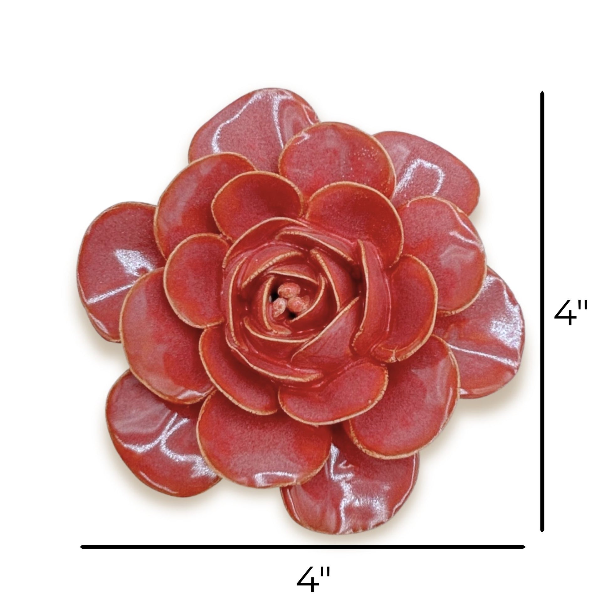 Blush Pink Begonia Ceramic Flower