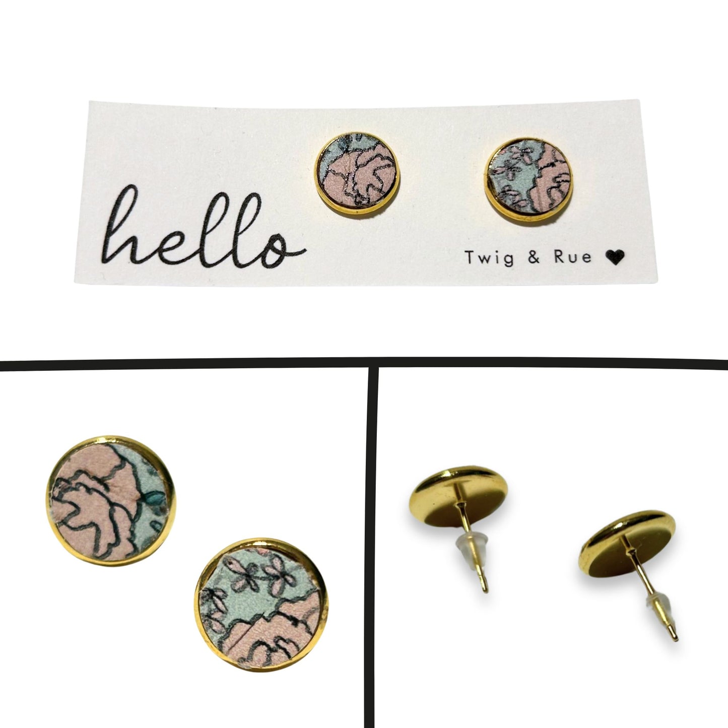 Leather Button Studs