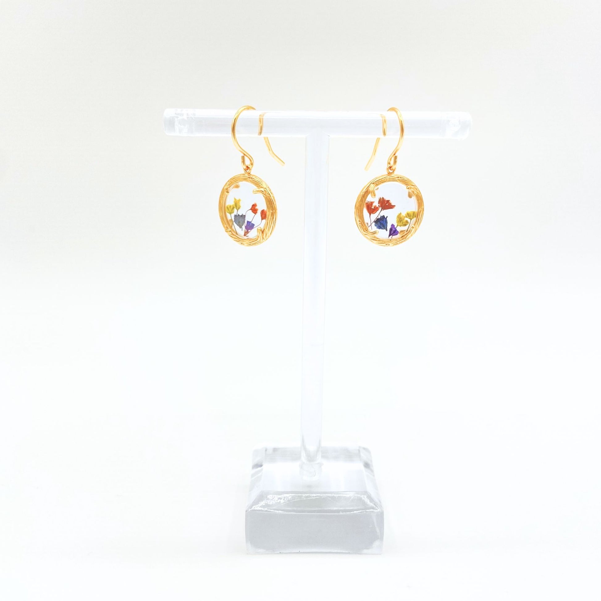 Botanical Earrings - Multi baby's Breath with gold Vermeil