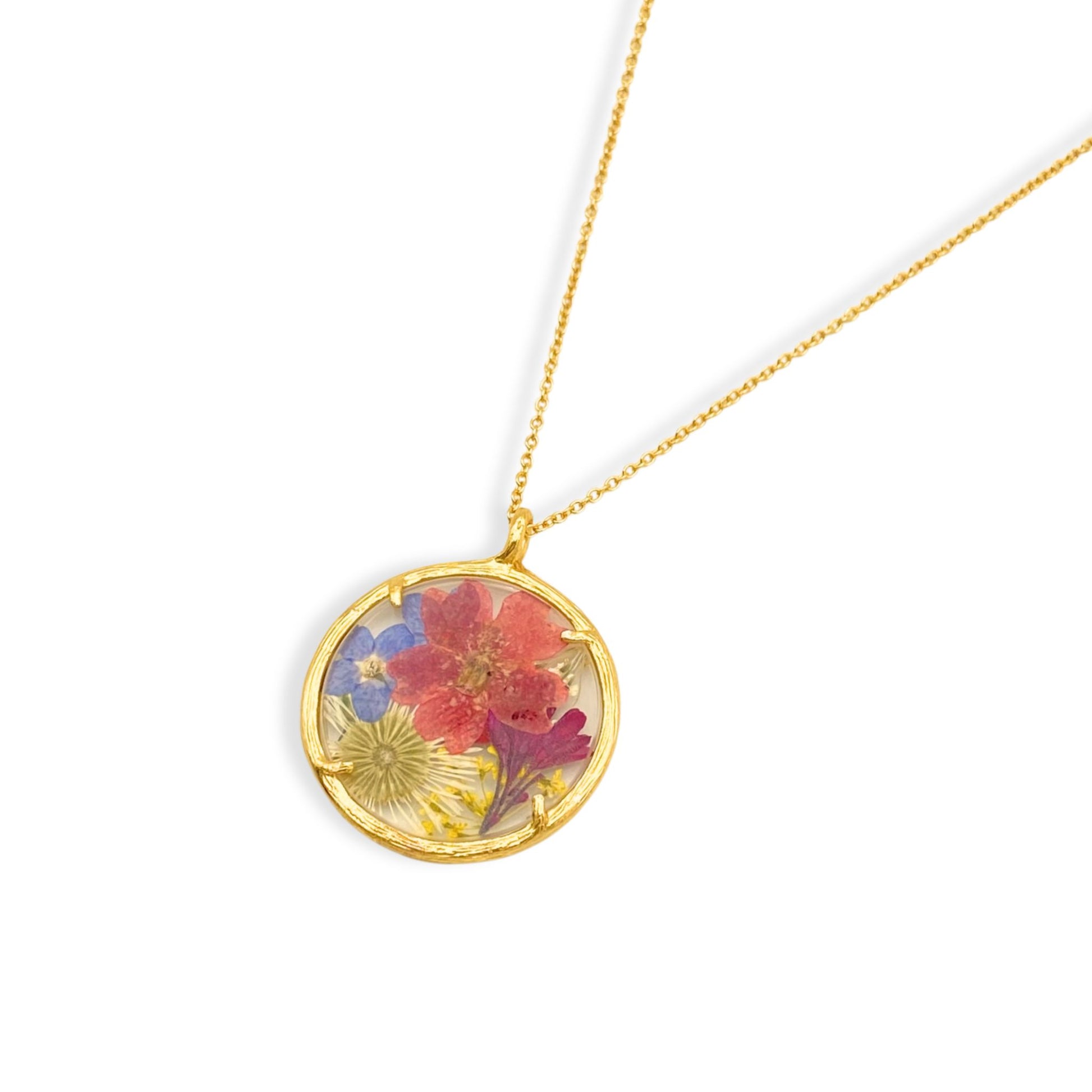 Bouquet Necklace 18K Gold Vermeil Chain and Pendant
