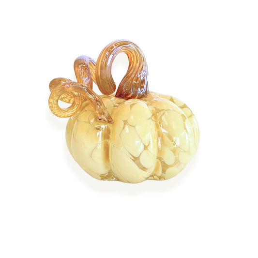 Butter Pecan Handblown Glass Pumpkin