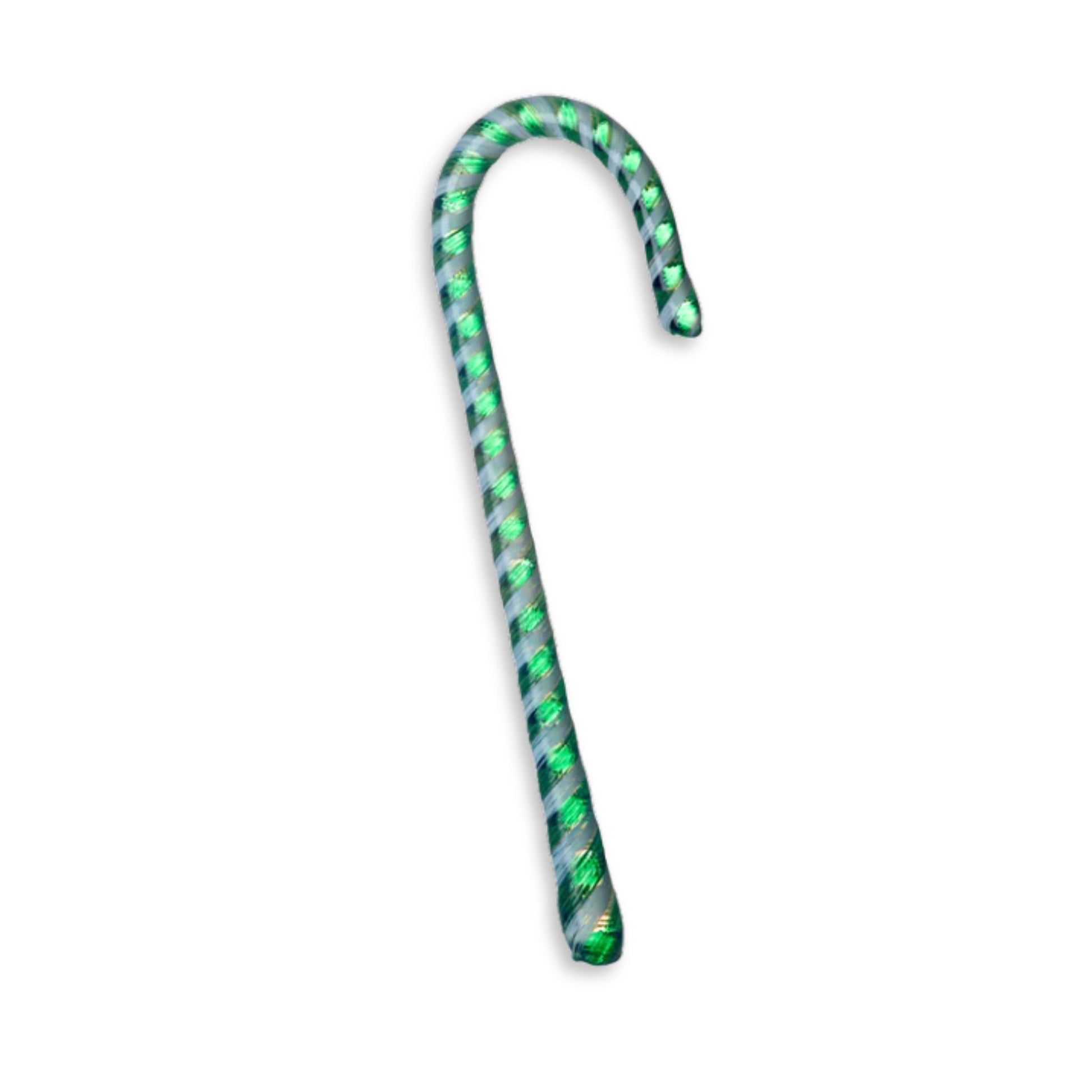 Glass Candy Cane - Green