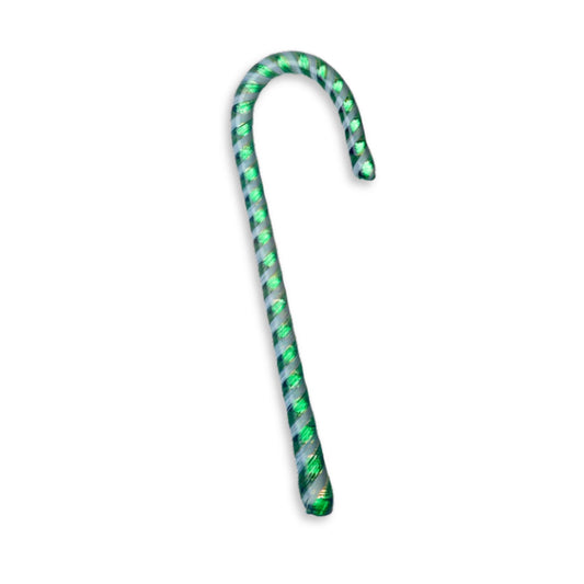 Glass Candy Cane - Green