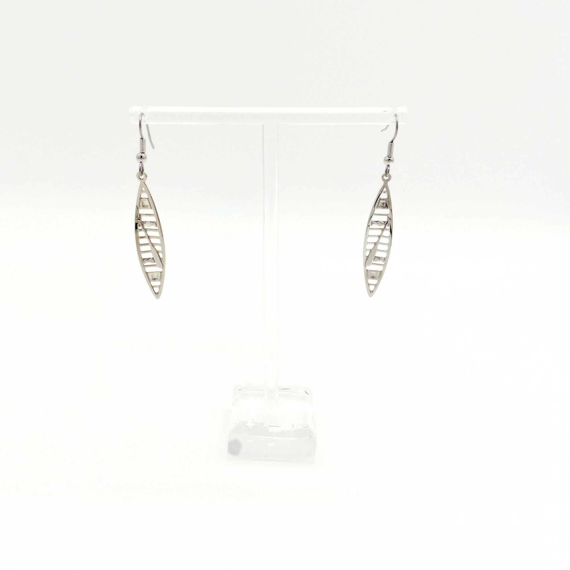 canoes silver earrings