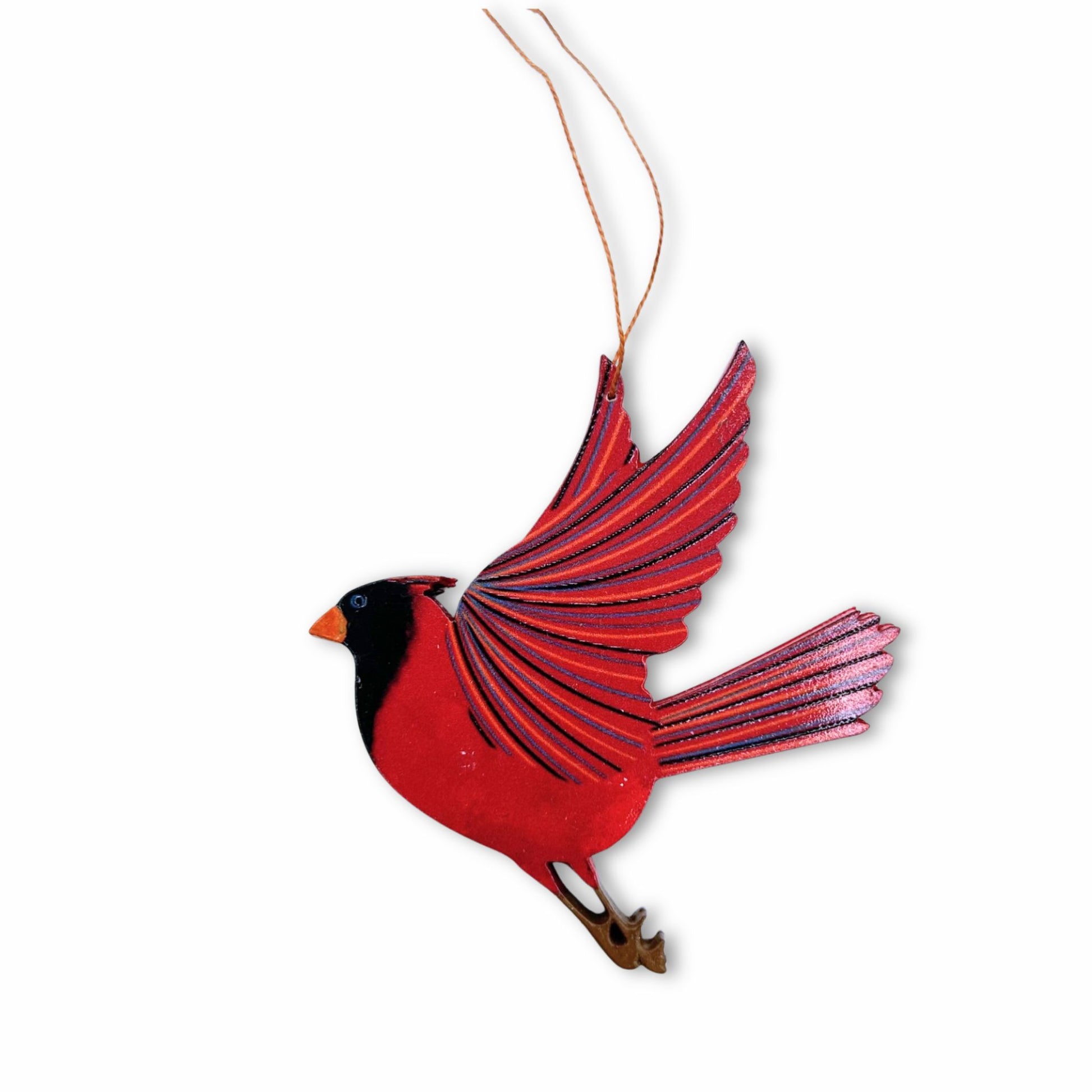 Cardinal Wood Ornament