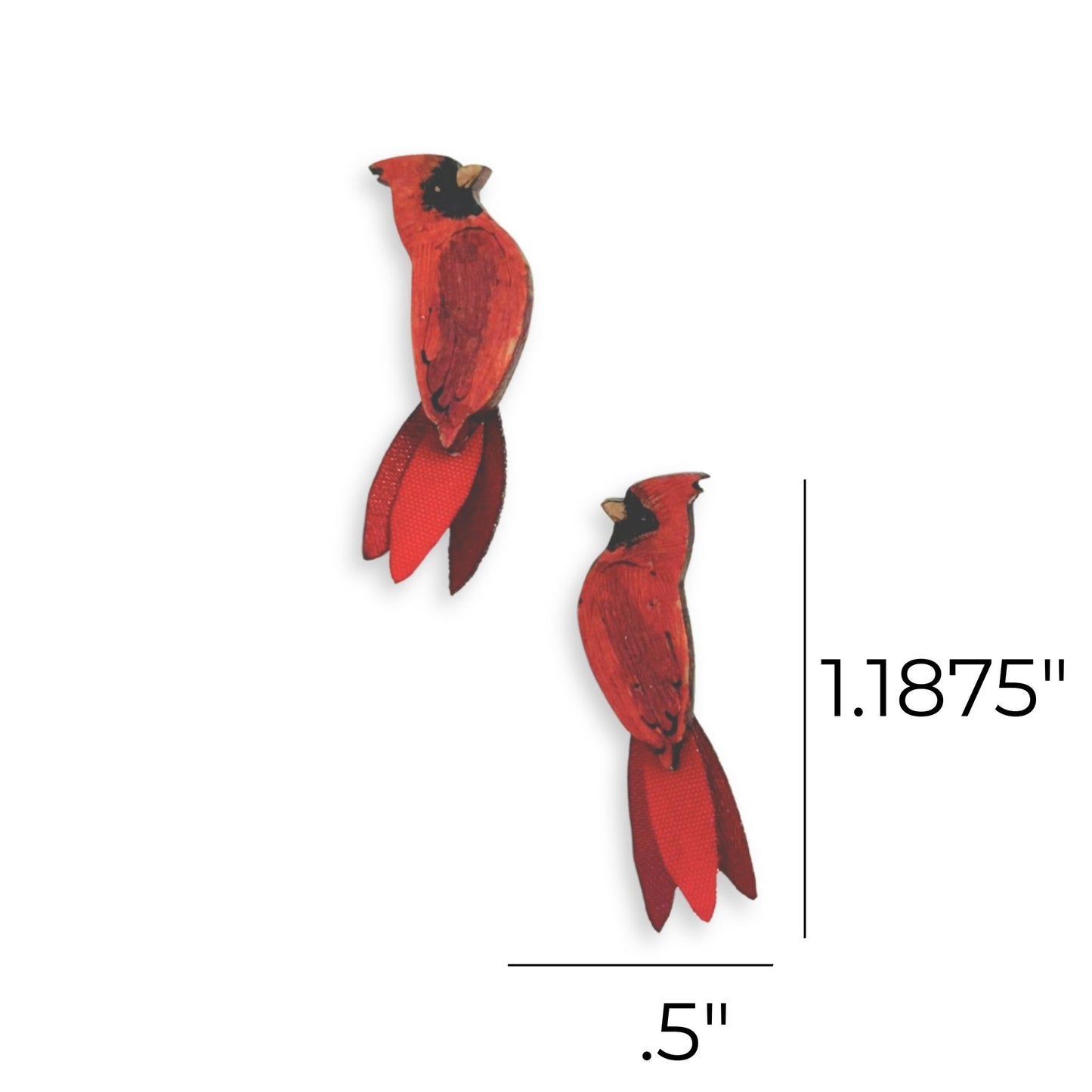 Cardinal Post Earrings