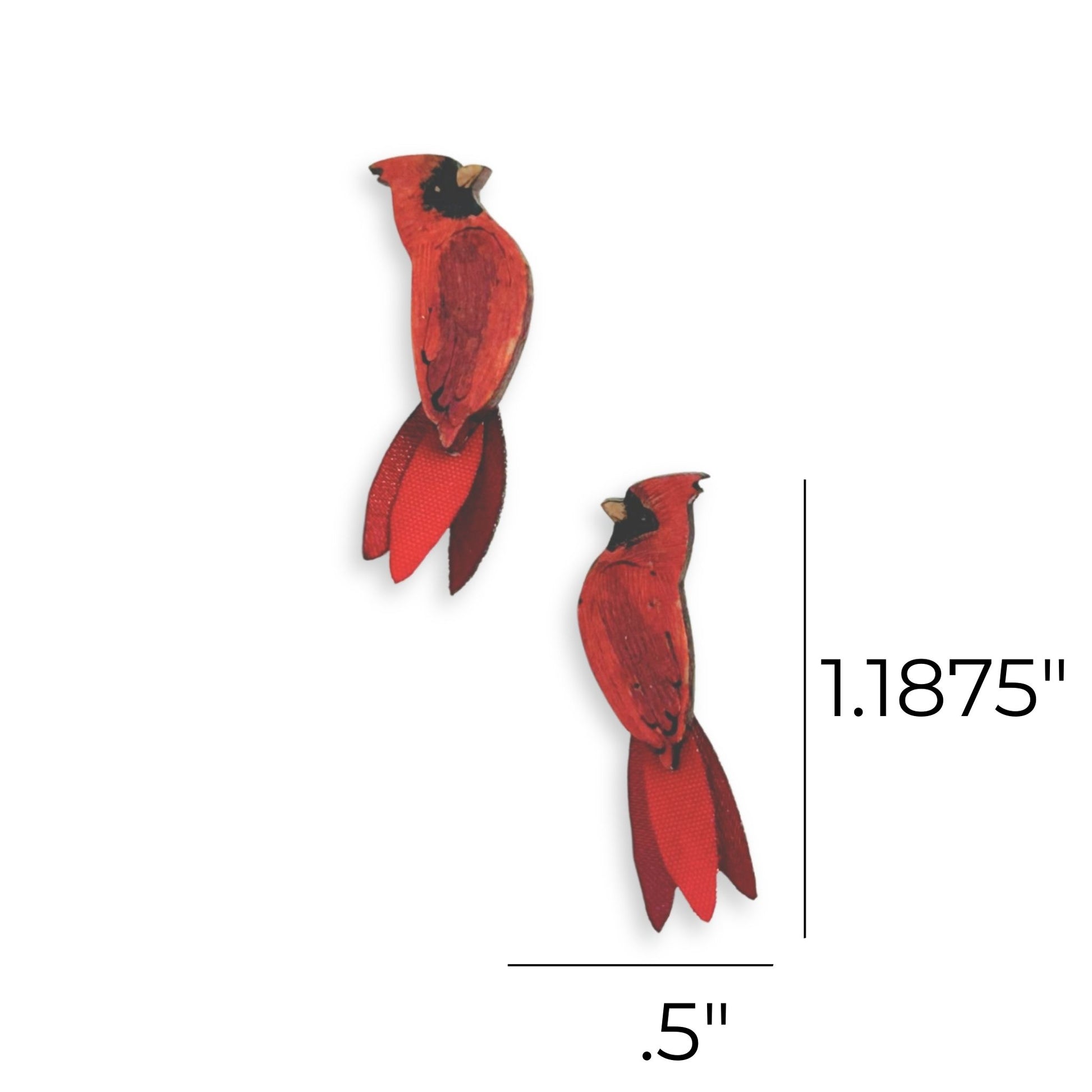 Cardinal Post Earrings