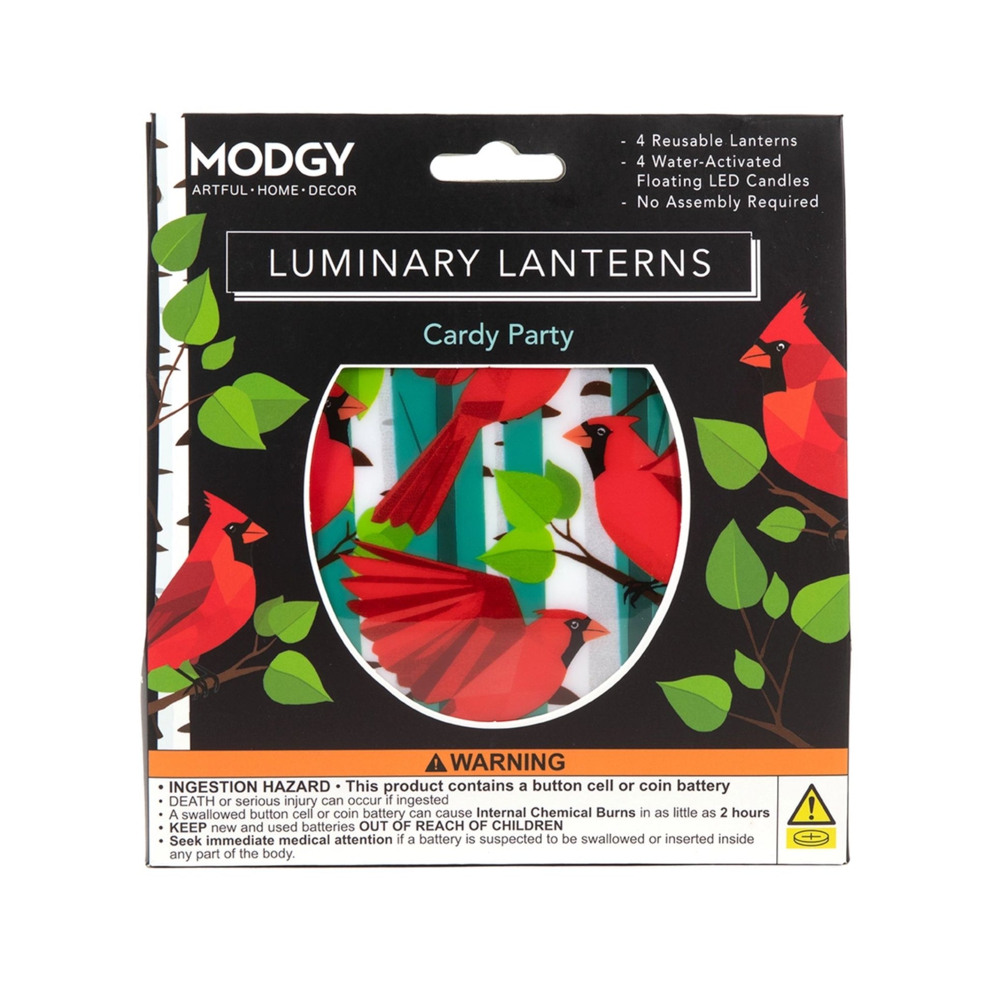 Cardy Cardinal Bird Luminary Lantern Nature Inspired