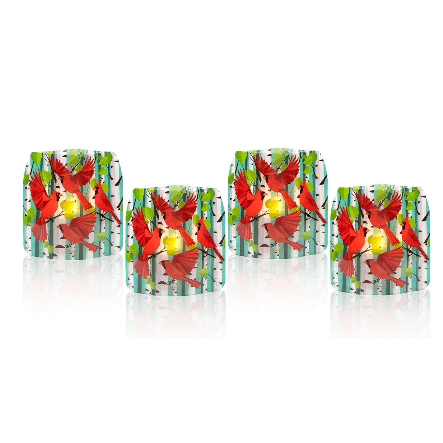 Cardy Cardinal Luminary Lantern Set of LED Lights