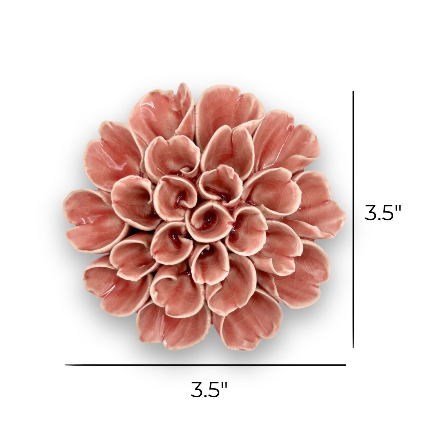 Champagne Pink Hydrangea Ceramic Flower for Tablescape Wedding