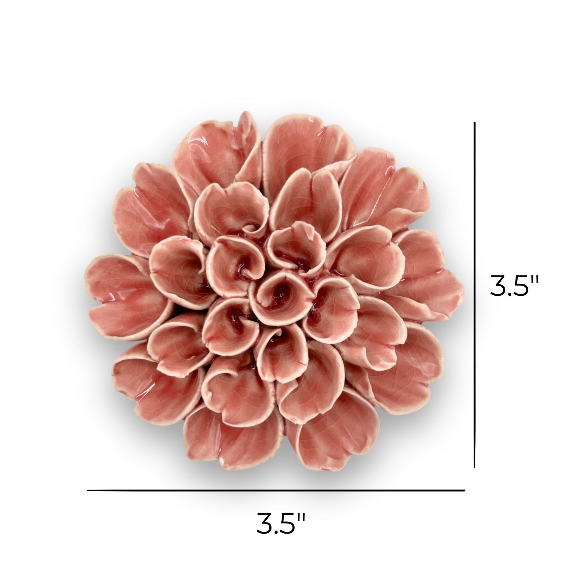 Champagne Pink Hydrangea Ceramic Flower for Tablescape Wedding