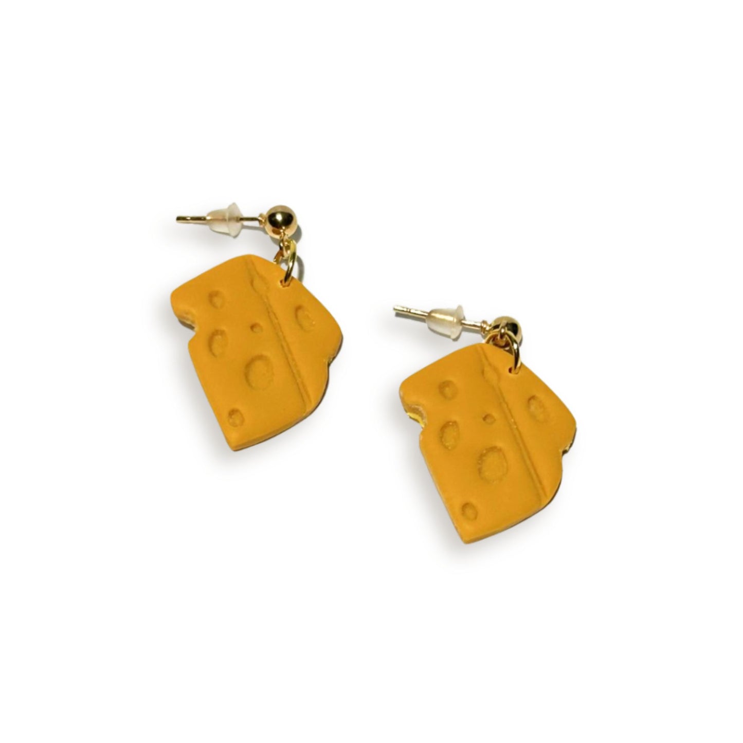 Cheese Head Earring Gold
