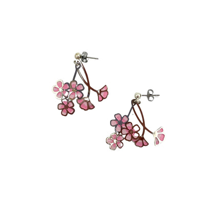 Cherry Blossom Layered Earrings