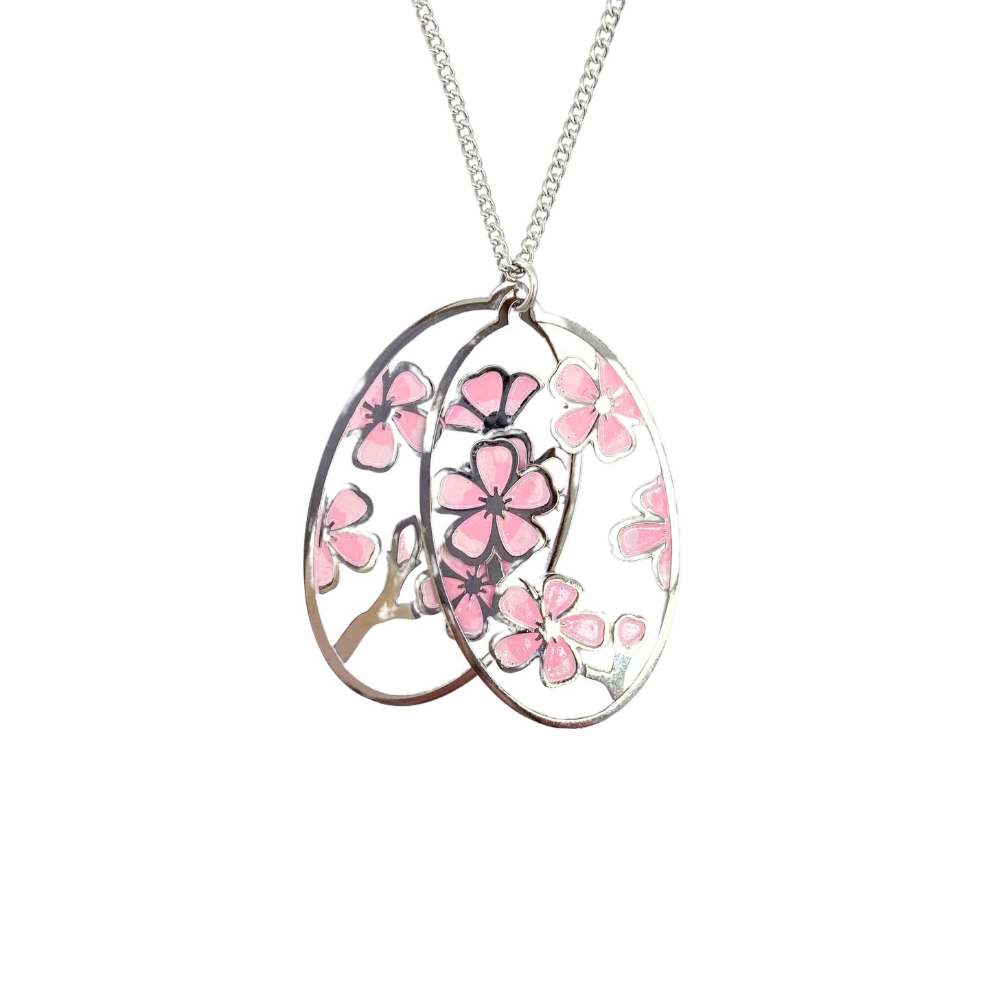 Cherry Blossom Layered Pink Flower Necklace