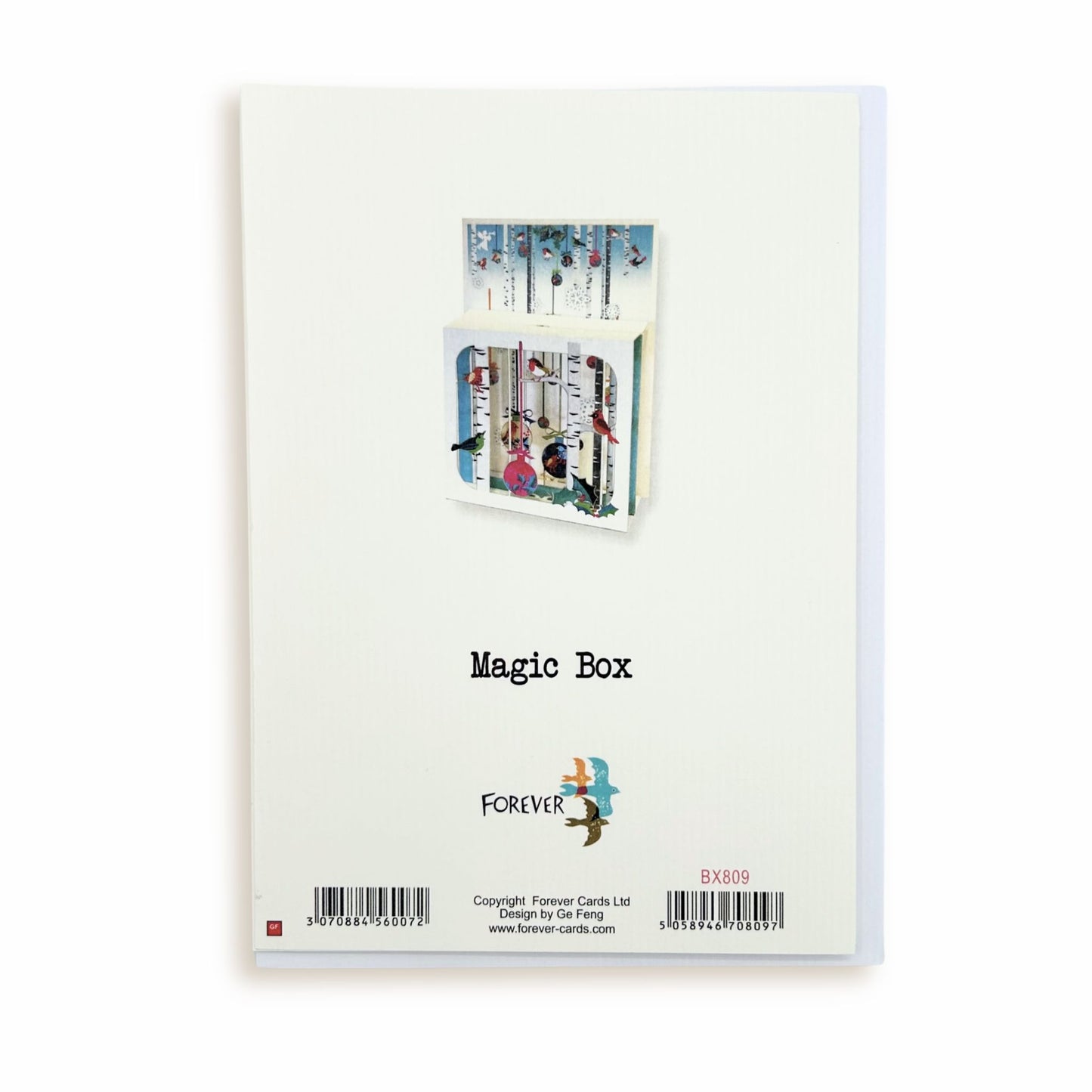 Christmas with Birds Popup Card