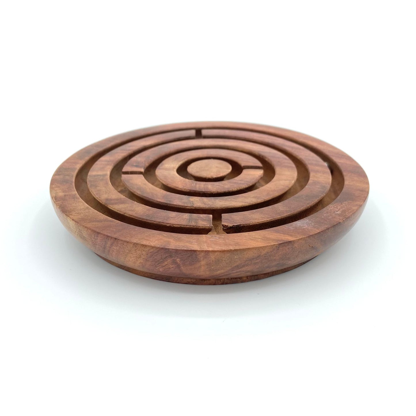 classic carved wooden labyrinth game