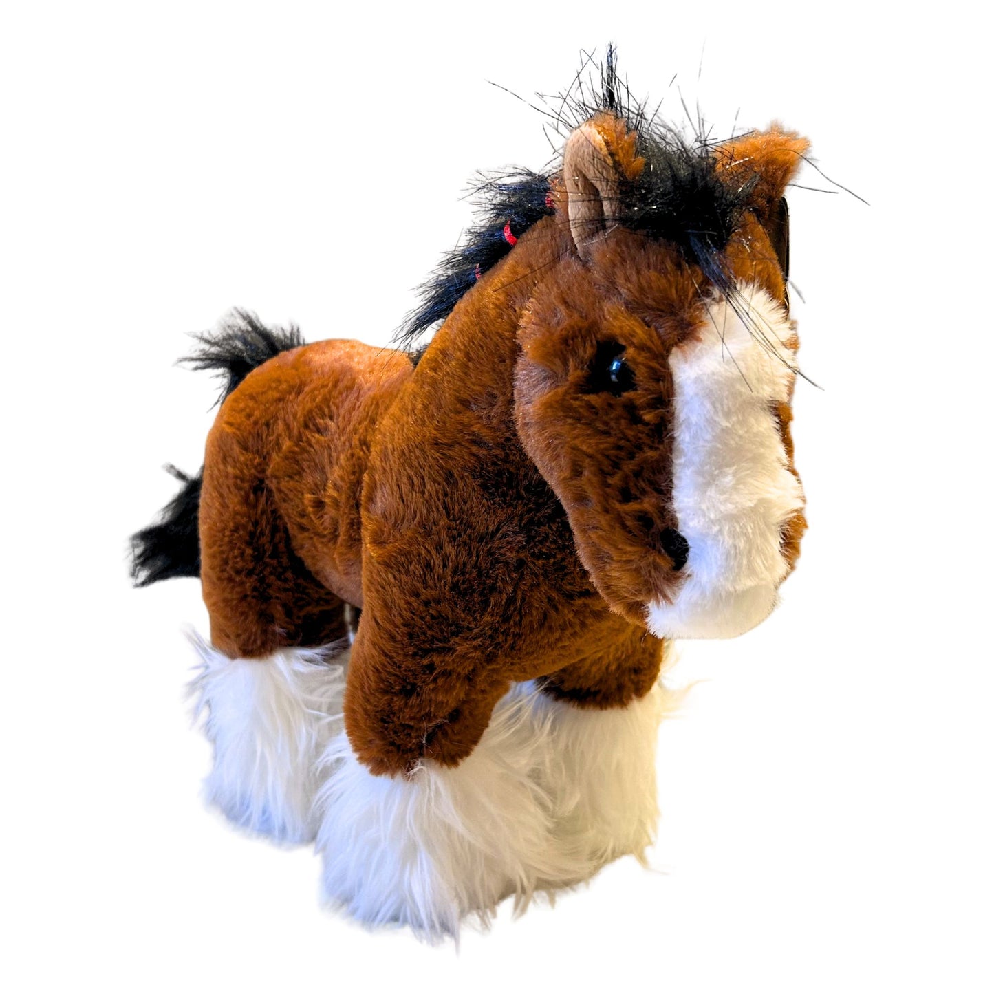Clydesdale Brown Standing Horse - plush Toy