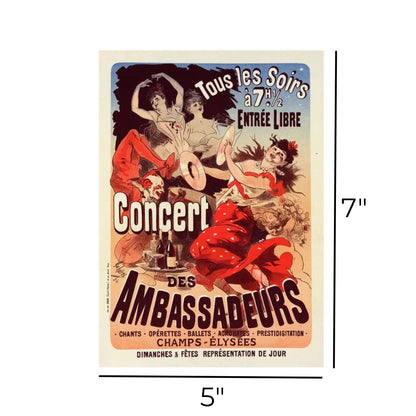 Concert Des Ambassadeurs 1899 5 x 7 Art Poster