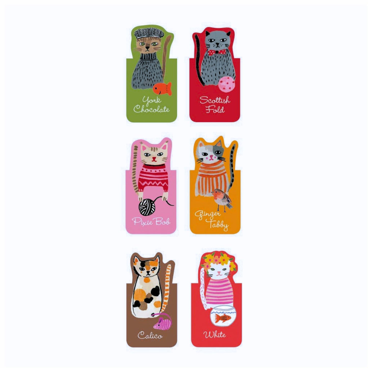 Cool Cats Magnetic Bookmarks