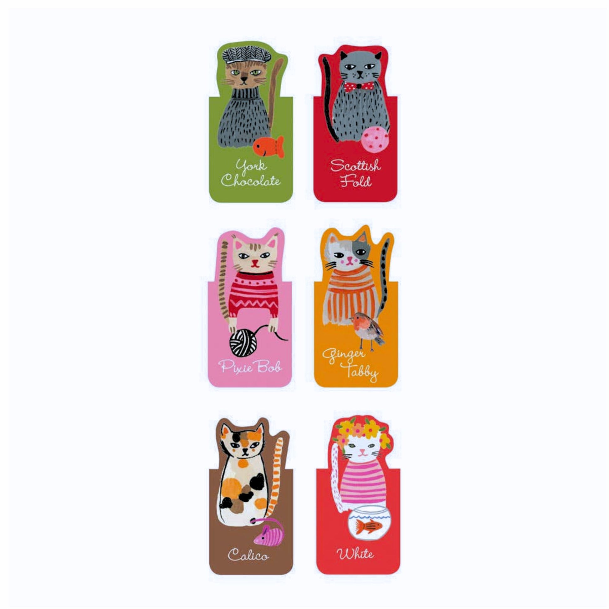 Cool Cats Magnetic Bookmarks