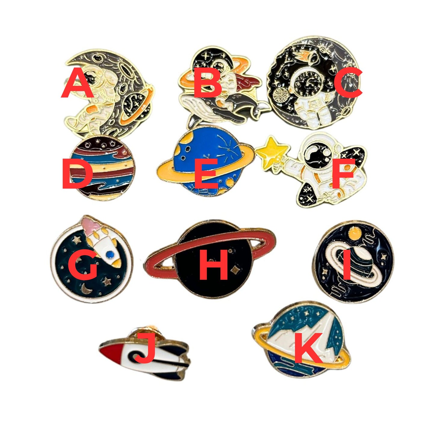 Cosmic Pin with letter selection