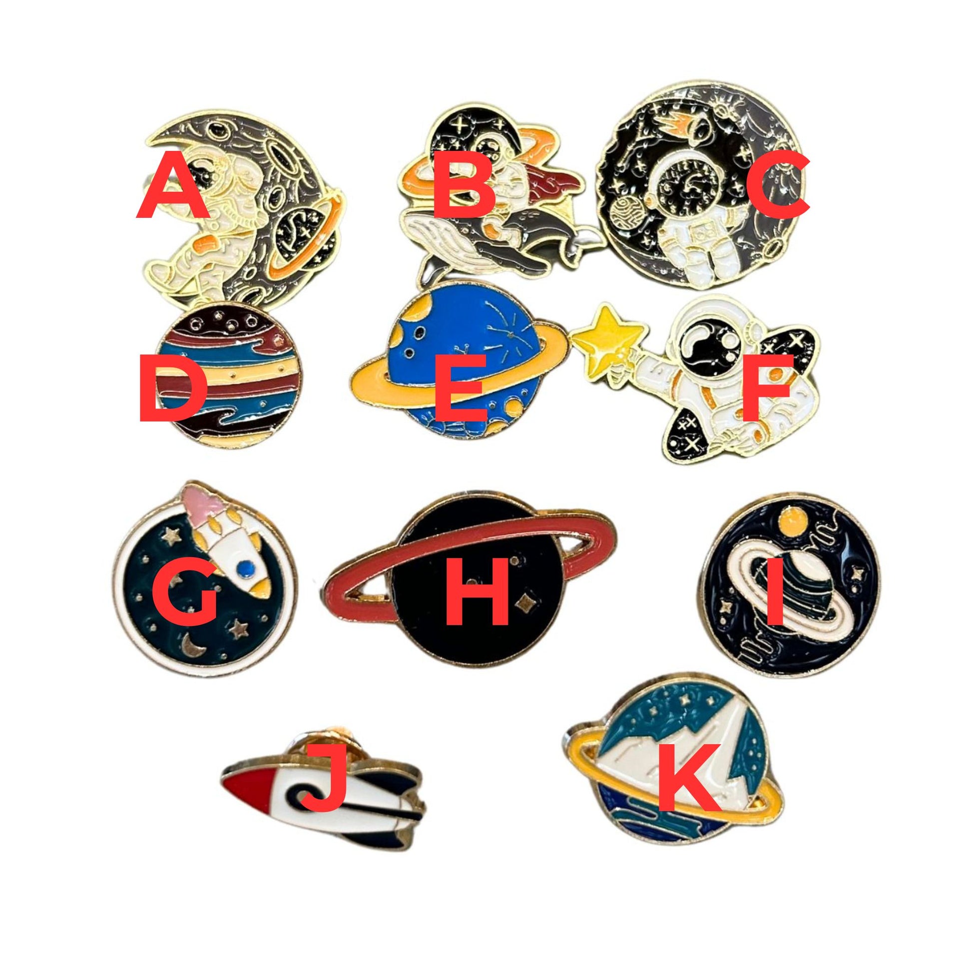 Cosmic Pin with letter selection