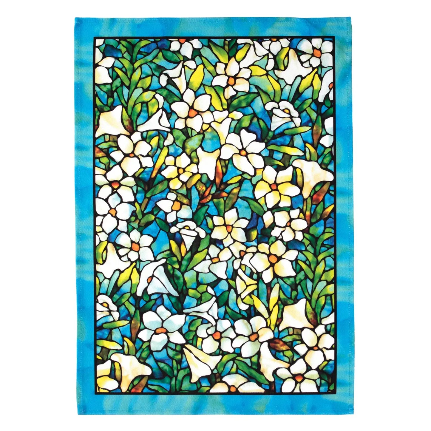 Cotton Tea Towel-Louis C Tiffany Lilies