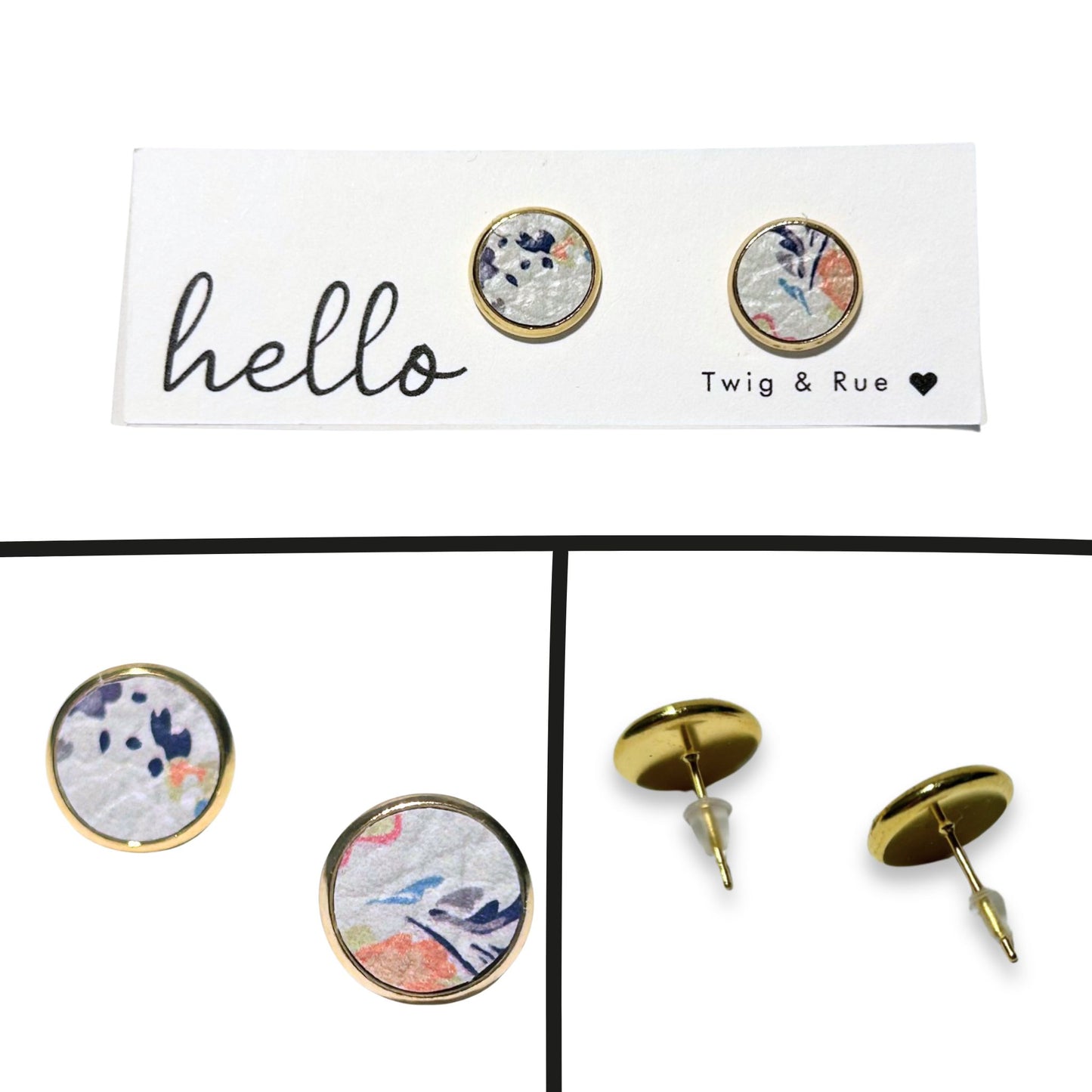 Leather Button Studs