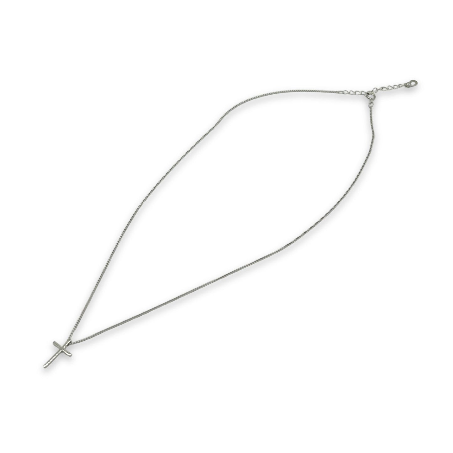 Cross Pendant With Chain - 925 Silver