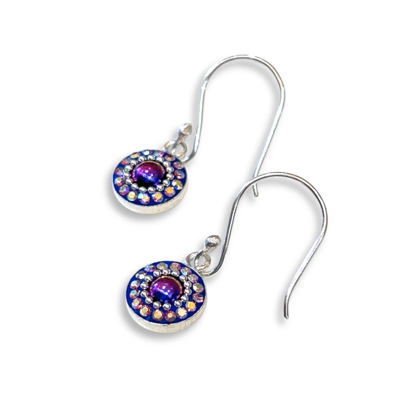 Crystal and Silver Drop Style Dot Earring - Aurora