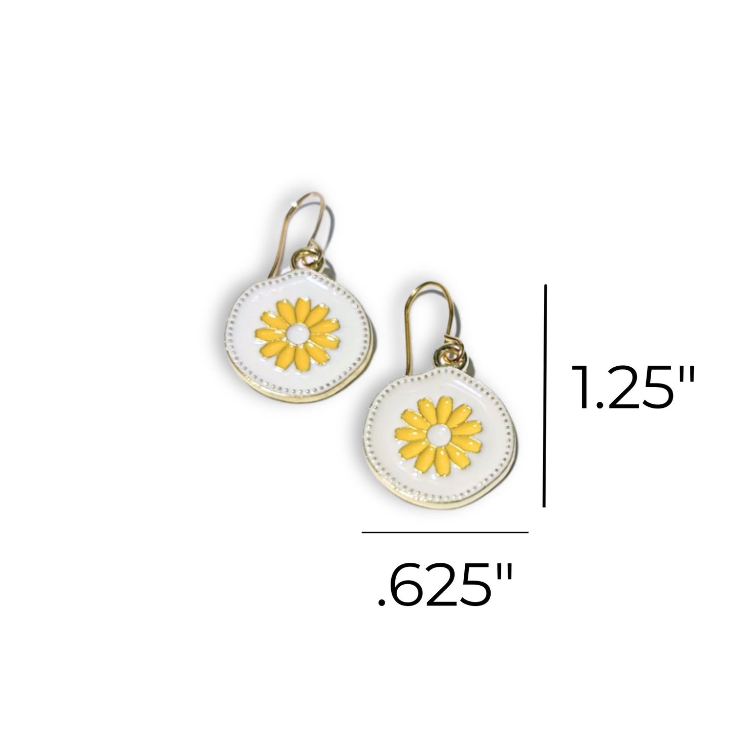 Daisy Gold Yellow Earrings