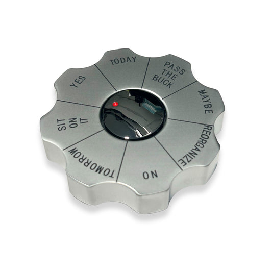 silver metal decision spinner
