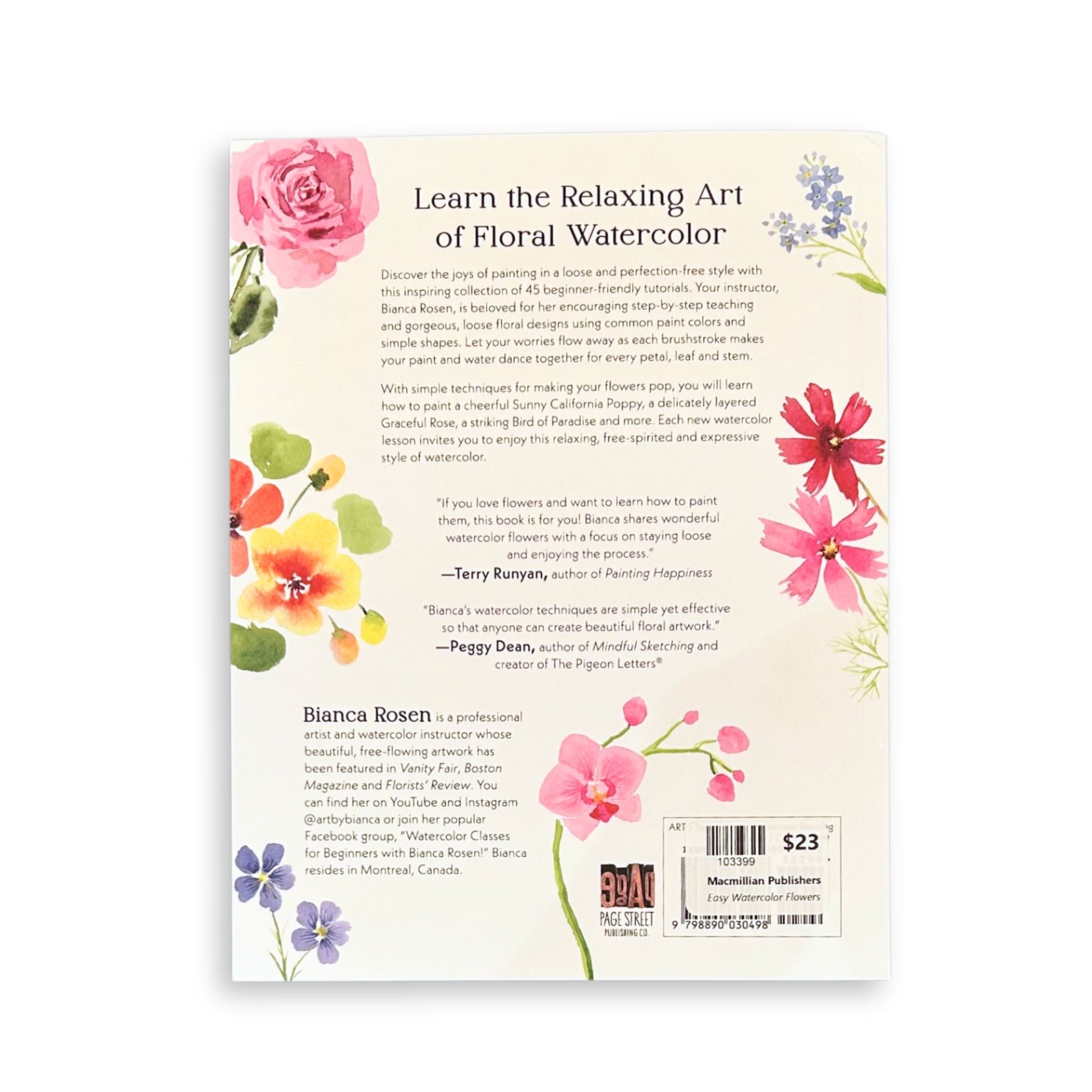 Easy Water Color Florals Book