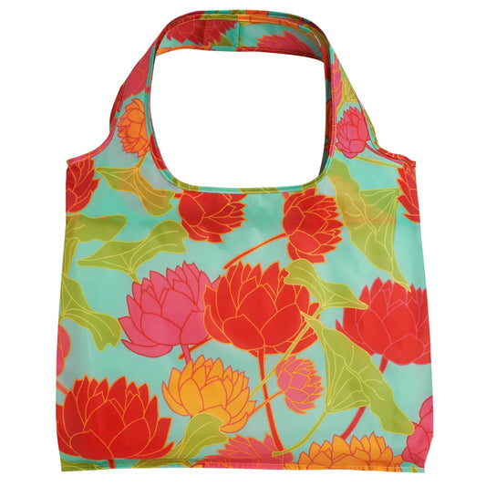 Lotus Reusable Grocery Tote Bag 