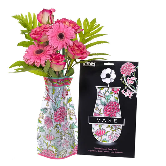 Modgy Expandable Vase - William Morris Pink Cray