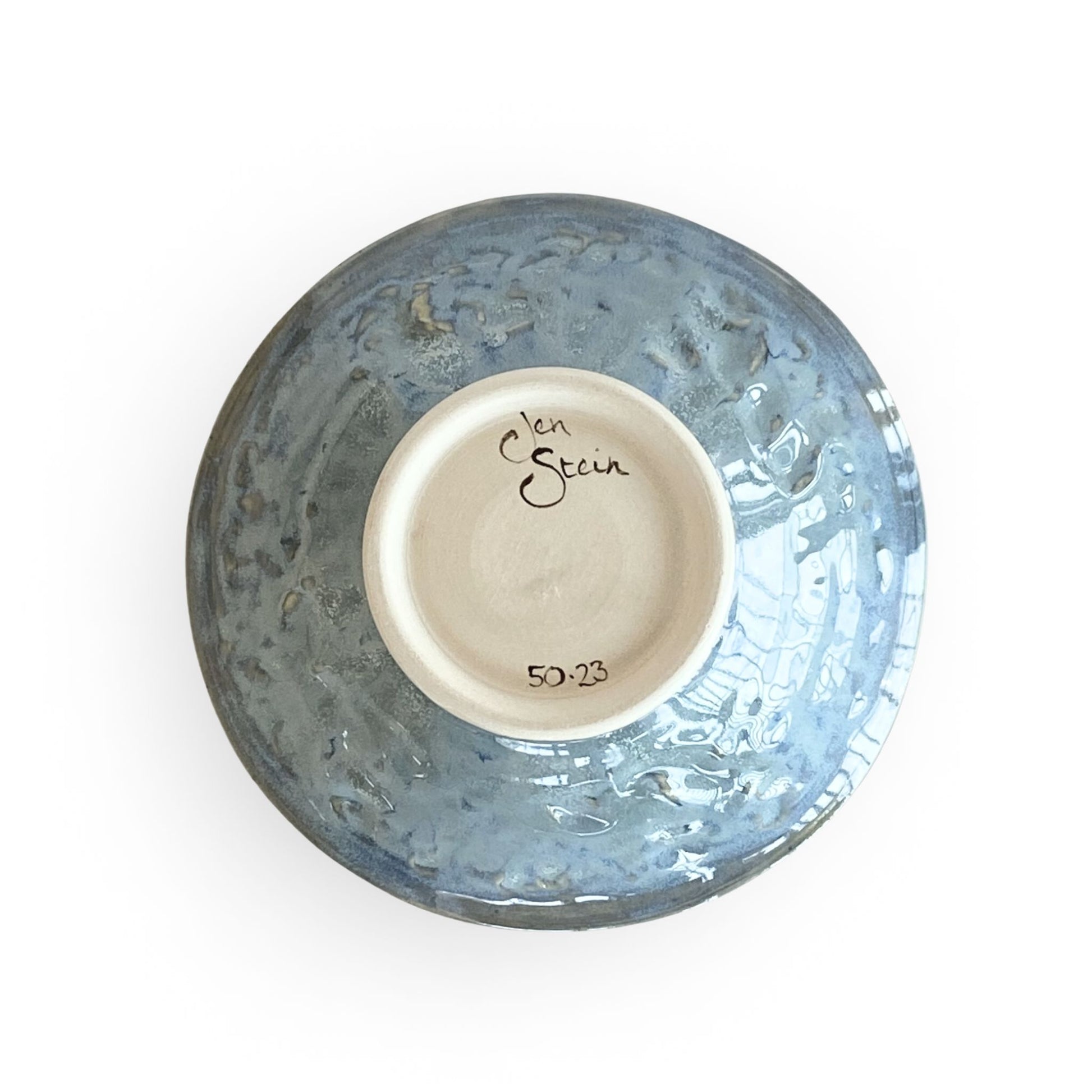 Extra small plain blue foxes bowl porcelain