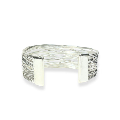 Flight of Silver Wrapped Bracelet Nest