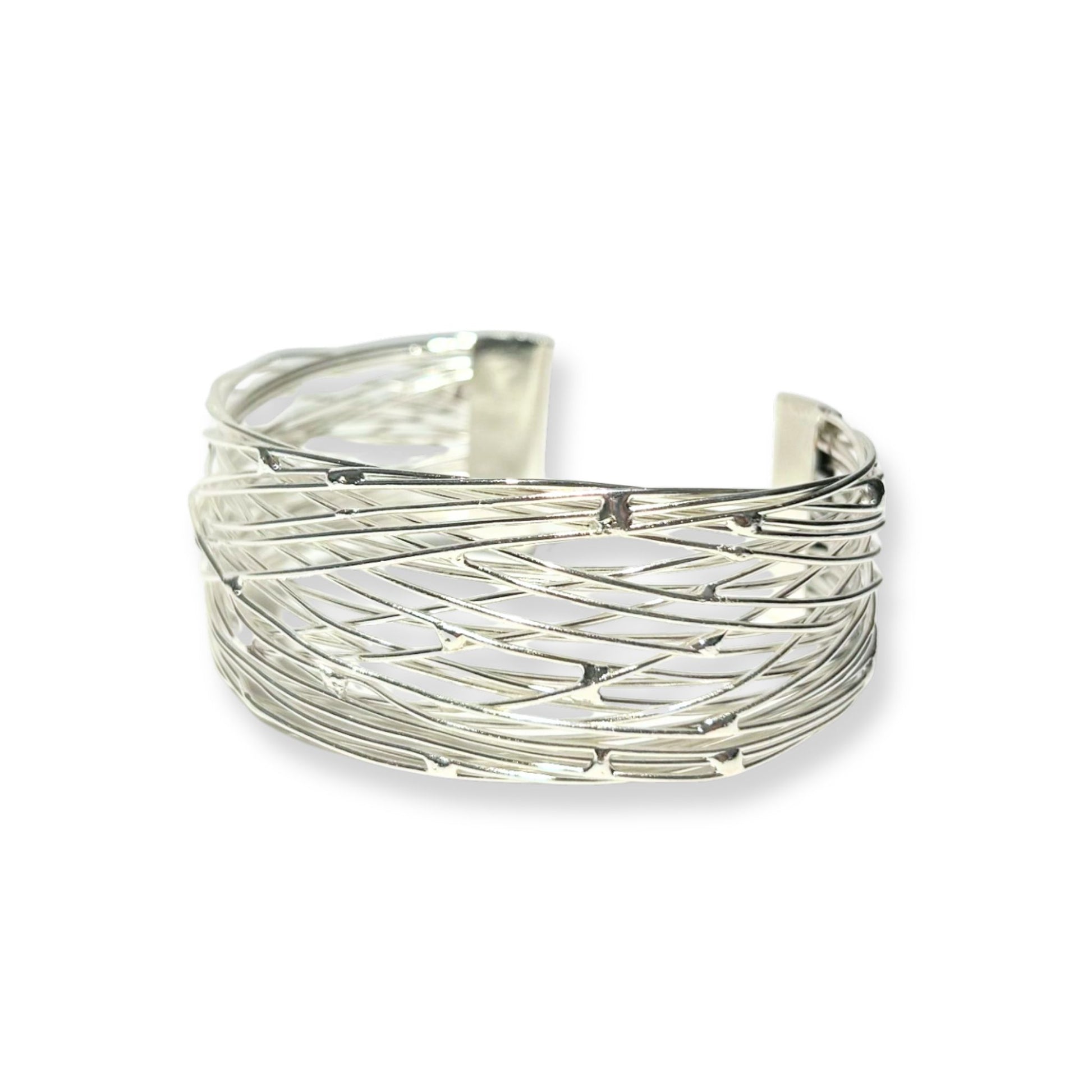 Flight of Silver Wrapped Cuff Bracelet